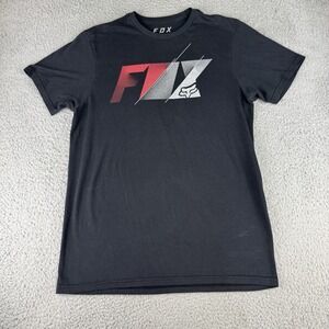 Fox‎ Facing Mens Medium Short Sleeve T Shirt Standard Fit Black Y2k Logo